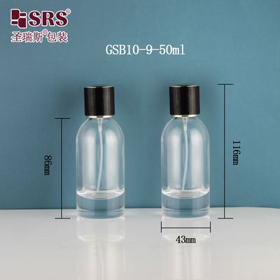 comprar Botella de spray de vidrio de 50 ml vacía de perfume transparente de forma Boston online manufacture