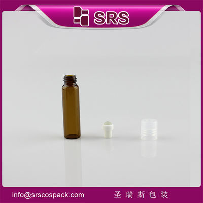 comprar SRS a granel 5 ml cilindro de vidrio rollo de ámbar en botella de perfume con tapa de plástico online manufacture