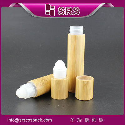 comprar Fabricante de SRS botella de plástico vacío con cáscara de bambú con bola de rodillo con bola de metal o PP online manufacture