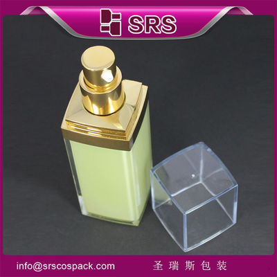 comprar Botella transparente con tapa cuadrada de colores para crema para el cuidado de la piel,proveedor de botellas sin aire online manufacture