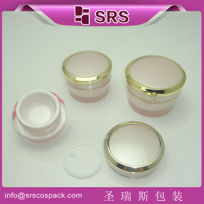 comprar SRS venta al por mayor de plástico redondo colorfu 15ml 30ml 50ml de belleza recipiente acrílico con tapa de tornillo online manufacture
