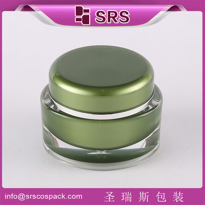 comprar SRS 2015 China de lujo 15ml 30ml 50ml de forma ovalada acrílica frascos cosméticos para la crema facial online manufacture