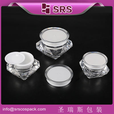 comprar SRS China Fabricantes mayoristas 5ml 15ml 30ml 50ml frasco de plástico crema acrílico de diamantes online manufacture
