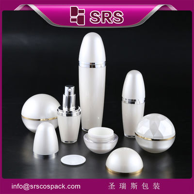 comprar SRS conjunto de embalaje cosmético acrílico en forma de bola vacía frasco de crema y botella de loción para skinca online manufacture