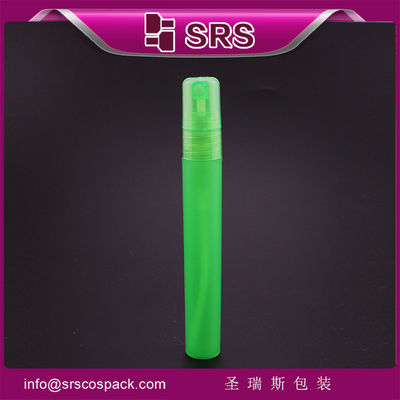 comprar SRS mayorista de color natural Ronda 10ml de plástico de perfume pequeño recipiente con pulverizador de bomba online manufacture