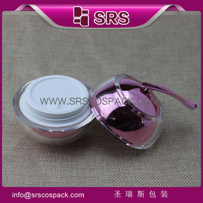 comprar Shengruisi Embalaje recipiente acrílico lindo J016 en forma de manzana frasco cosmético online manufacture