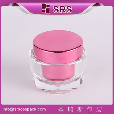 comprar fabricación de frascos de acrílico de lujo de plata de 15 ml, 30 ml y 50 ml con tapa online manufacture