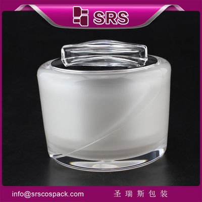 comprar J039 elegante tarro cosmético con alta calidad, fabricación de tarro de plástico online manufacture