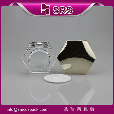 comprar J601 frasco acrílico de plástico de alta calidad,frasco de forma hexagonal online manufacture