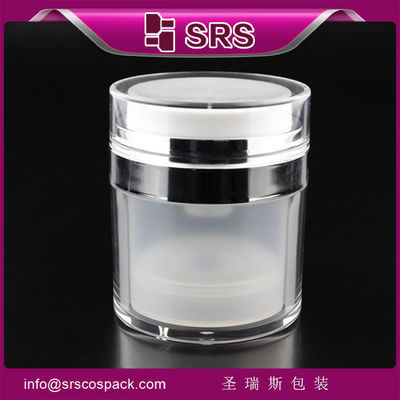 comprar A100 Jarrón de 15 ml 30 ml 50 ml bomba sin aire blanca para crema para el cuidado de la piel online manufacture