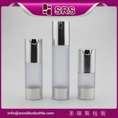 comprar TA021 Botella transparente mate de 15 ml, 30 ml y 50 ml con hombro plateado y base sin aire online manufacture