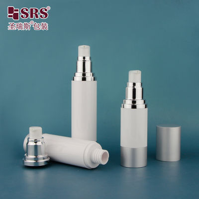 comprar 15 ml 30 ml 50 ml Crema cosmética de lujo suero rellenable redondo vacío botella de bomba sin aire online manufacture