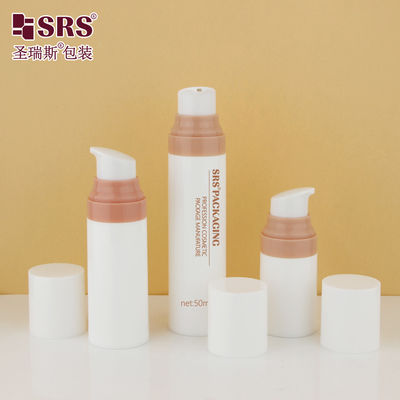 comprar Inyección linda superficie blanca brillante Color rosa personalizado Botella cosmética de plástico sin aire 30 ml online manufacture