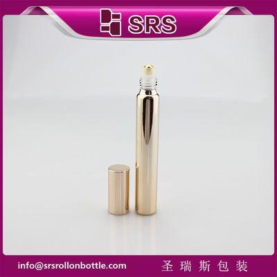 comprar Botella de vidrio de oro rosa metalizada de 15 ml de 17 mm de diámetro con bola de oro real y tapa de aluminio. online manufacture