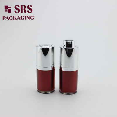 comprar A020 Producente de botellas sin aire 15 ml pintadas de color rojo de acrílico para atornillar las tapas botella online manufacture