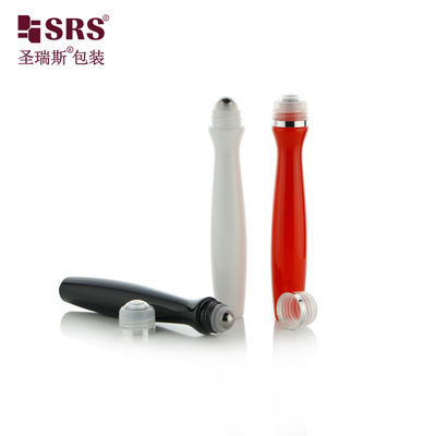 comprar SRS8447-15ML Vacío de color personalizado de plástico de rodillo de acero bola para gel de ojos forma radial de diseño único PETG material aplicador online manufacture
