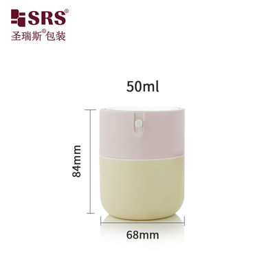 comprar PA001 50 ml de inyección linda botella personalizada desnuda con tapa rosa botella de bomba sin aire de lujo para la personalización de loción facial online manufacture