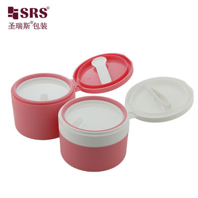 comprar SRS1 120g 150g Tarro de plástico al por mayor de lujo de doble pared con cuchara y imán, contenedor de embalaje personalizable online manufacture