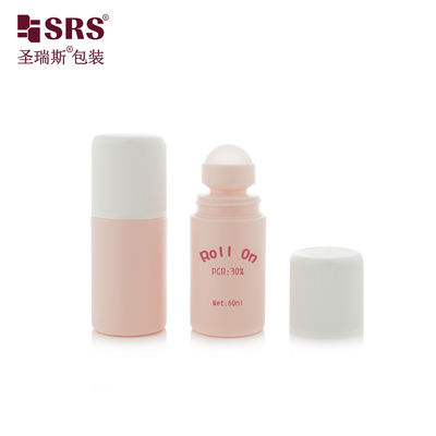 comprar RPPC1-60ML Personaliza botella de bola de rodillo de plástico rosa mate PP PCR material ecológico antiperspirante online manufacture