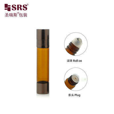 comprar Botella de vidrio ámbar SGP1 con tapón de inserción de bola rodante para aceite esencial, sin fugas online manufacture