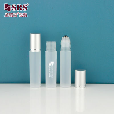 comprar RPA-10ML Botella redonda de PP transparente con bola de metal de masaje y tapa de aluminio para el suero capilar online manufacture
