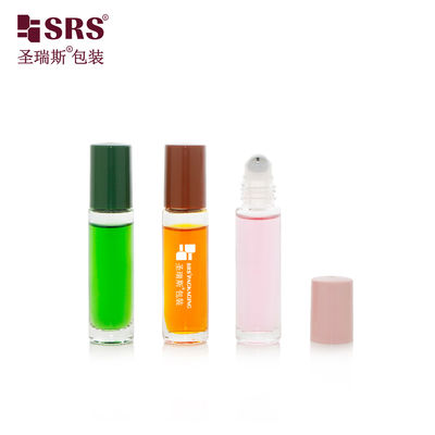 comprar BLPM-10ML Inyección de vidrio de color personalizado con tapa de PP pintada Botella de bola de acero de rodillo para fragancia de esencia para el cabello online manufacture