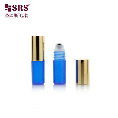 comprar SRS proveedor de envases 3 ml de bola de metal botella de plástico de rodillo con tapa metalizada en oro online manufacture