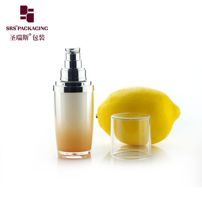 comprar botella de loción blanca de lujo con hombro dorado, botella de bomba de espuma online manufacture