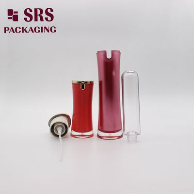 comprar SRS China Proveedor de lujo vacío negro productos para el cuidado de la piel contenedor de loción acrílica botella online manufacture