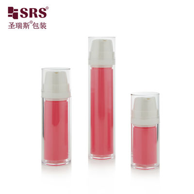 comprar SRSA404 15ml 30ml 50ml Double Wall Clear AS Plastic Cosmetic Lotion Foundation Bottle Customized online manufacture