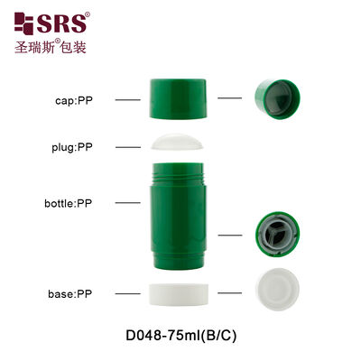 comprar D048 Inyección Personalizada Color Verde Plástico PP PCR Contenedor de Barra Desodorante Mayorista Embalaje Cosmético de Lujo online manufacture