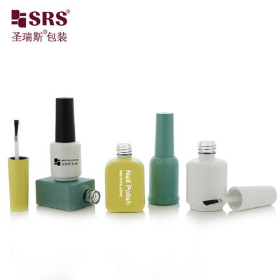 comprar Personaliza botella de vidrio de color con cepillo para uñas botellas de maquillaje vacías embalaje color pintado con impresión de logotipo online manufacture