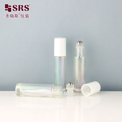 comprar BLPM-10ML SRS Botellas de vidrio iridiscente electroplacado para perfumes envases cosméticos de lujo personalizables con bola de rodillo de acero inoxidable online manufacture