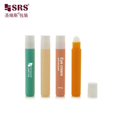 comprar Botella de bola rodante redonda de material reciclado PP PCR de plástico de color opaco de inyección RPP de 8 ml para gel de tratamiento del acné online manufacture