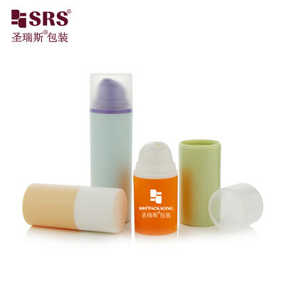 comprar PA0203 15ml 30ml 50ml Colourful Injection Color personalizado Brillante de vacío Botella de gel facial al por mayor online manufacture