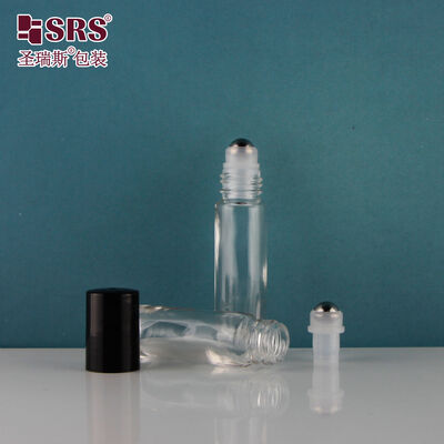 Comprar SRS Botella roll-on de vidrio de 8 ml a prueba de fugas, frasco roll-on de vidrio transparente con bola de acero para perfume, aceites esenciales y fragancias online manufacture