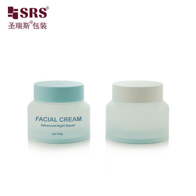 Comprar Envase de empaquetado cosmético del tarro 30‑100g de la crema de los PP de la pared doble del logotipo de SRST online manufacture