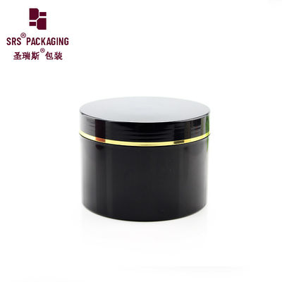 comprar SRSC 400 g contenedor de plástico de pared única en PP frasco de crema cosmética negro con tapa online manufacture