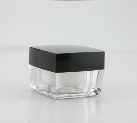 comprar Jarrón transparente de 50 g con tapa de plástico negro y recipiente acrílico de crema para el cuidado de la piel online manufacture