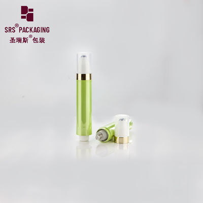 comprar Crema para los ojos sin aire de plástico verde metalizado brillante cosmético de 10 ml en rollo en botella online manufacture