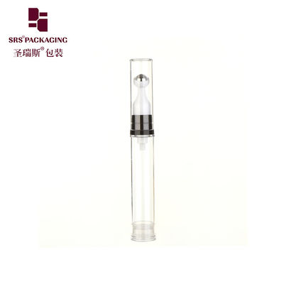comprar botella de plástico transparente blanco duradero de tamaño mini viaje con rollo de crema para ojos de 5 ml sin aire online manufacture