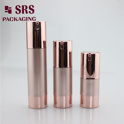 comprar botella de suero de plástico de color rosa oro personalizado vacía sin aire 30ml online manufacture