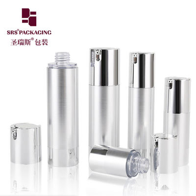 comprar 15 ml 30 ml 50 ml de cosmética personalizada de plata vacía botella de crema para ojos sin aire online manufacture