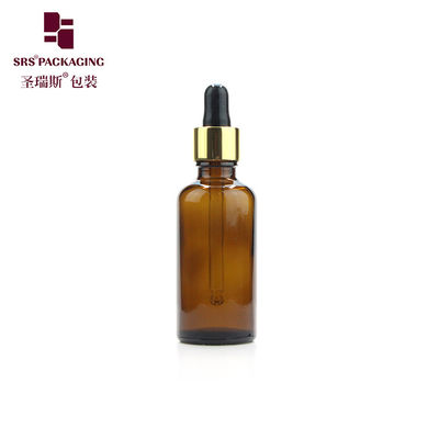 comprar Botella redonda de vidrio ámbar de 30 ml con gotero online manufacture