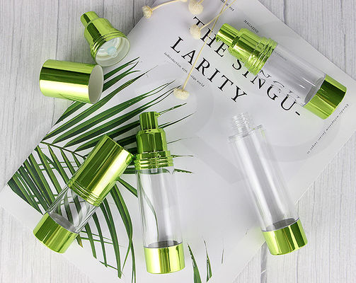 comprar Botella de plástico SAN de 15 ml, 30 ml, 40 ml, 50 ml, 80 ml, 100 ml y 120 ml, metalizada, verde y sin aire online manufacture