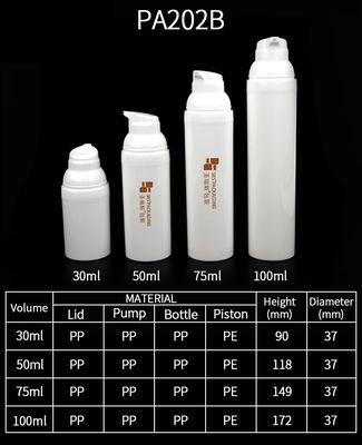 comprar Botella de inyección de 30 ml, 50 ml, 75 ml y 100 ml, de color blanco, respetuosa con el medio ambiente, de pp sin aire. online manufacture
