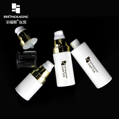 comprar botella de loción de plástico blanco para inyección con logotipo 1 oz botellas de bomba sin aire online manufacture