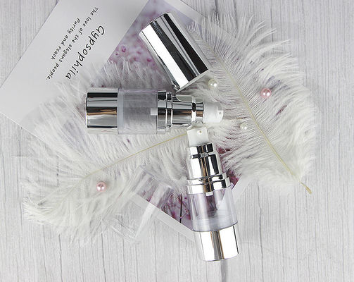 comprar A0230 botella de plástico transparente de aluminio plateado con hombro cosmético transparente sin aire online manufacture