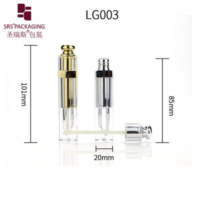 comprar 7 ml de tubo de glitter de labios cosméticos de lujo metalizado en blanco cuadrado online manufacture