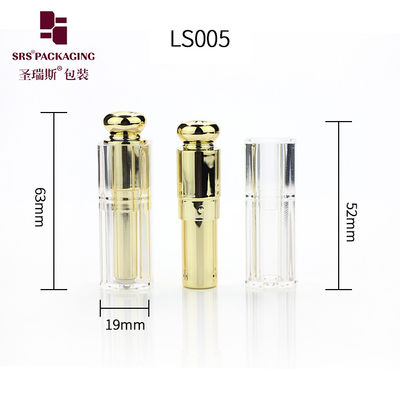 comprar Cuadrado metalizado oro tapa clara vacía forma única cosmético brillo lápiz labial tubo online manufacture